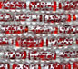 Red and Silver Corrugated Lampwork Tube